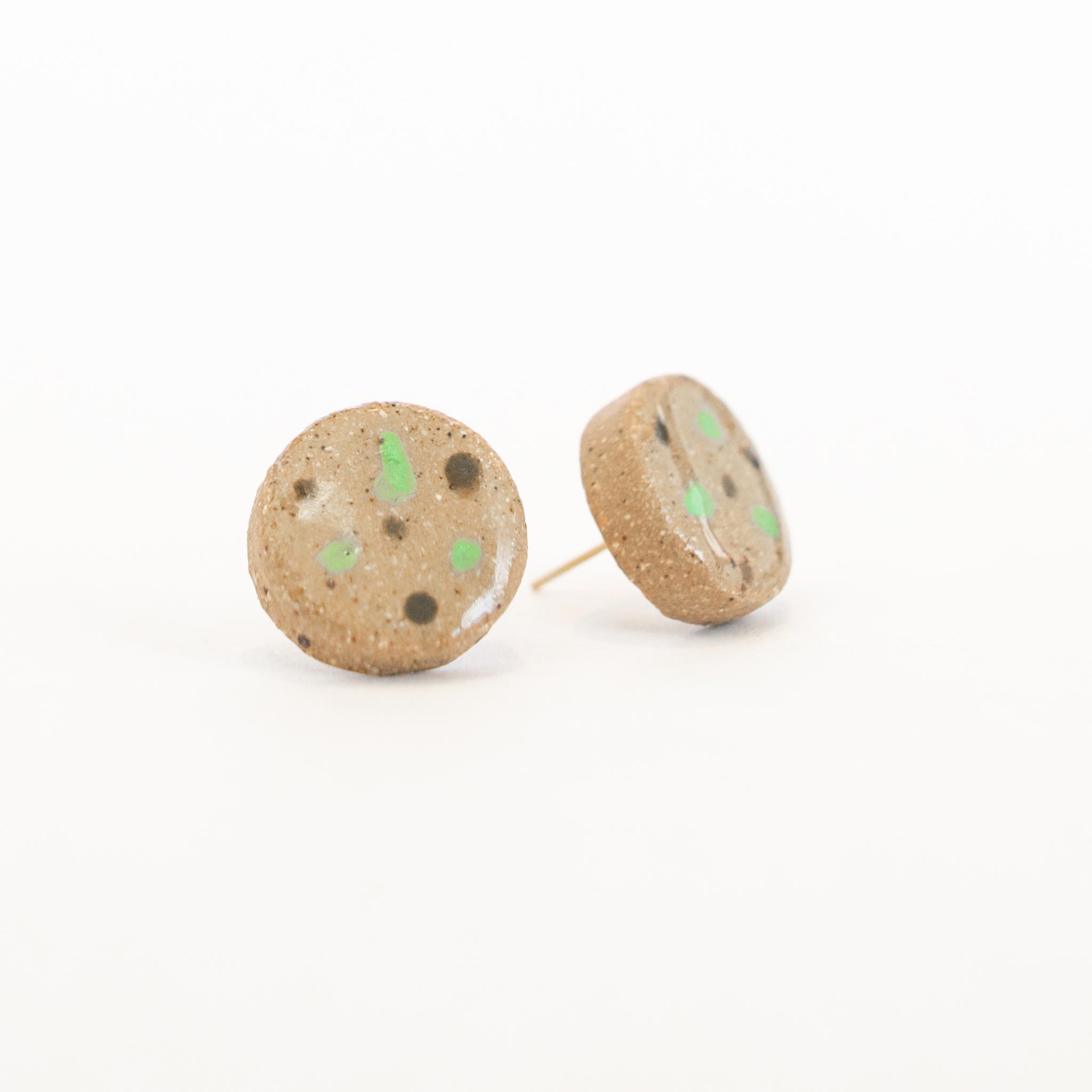 Hand Painted Round Earrings